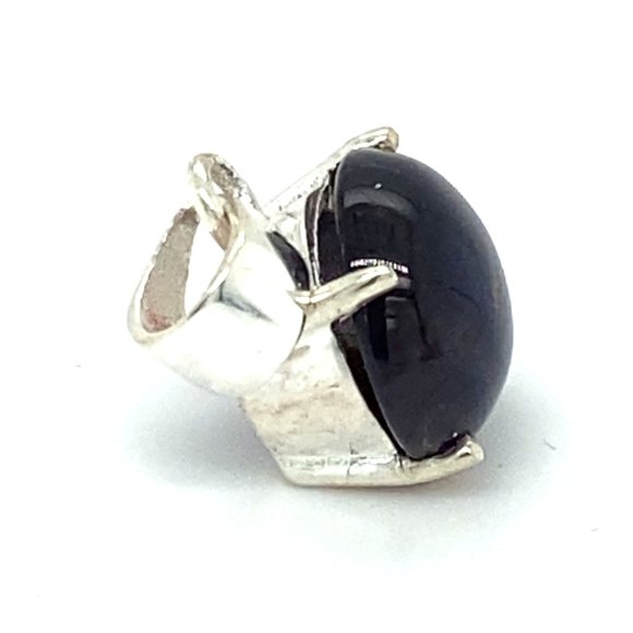 Iolite 3.65ct Platinum Solid 925 Silver Pendant - Picture 3 of 6